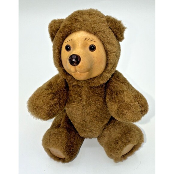 Vintage Robert Raikes Brown Jointed Teddy Bear Nursery Miniatures Applause 8” - Picture 14 of 16